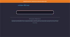 Desktop Screenshot of live.cricket-365.me